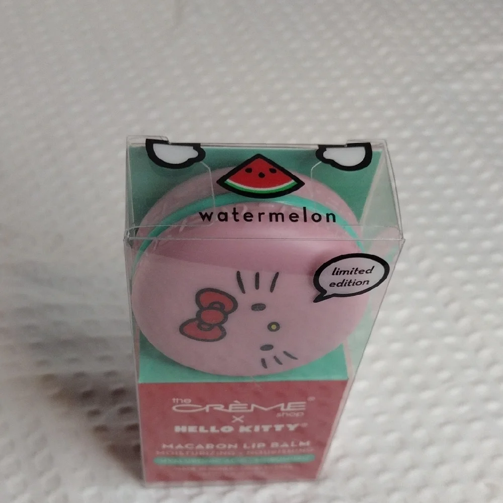 The Crème Shop x Hello Kitty Pink Macaron Lip Balm - Watermelon